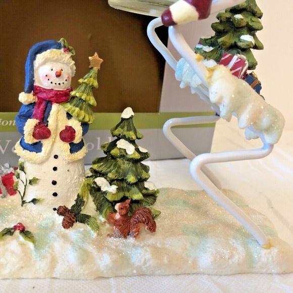 Home Trends Metal Tree Votive Candle Holder Snowman Natural Holiday Collection - Picture 3 of 12